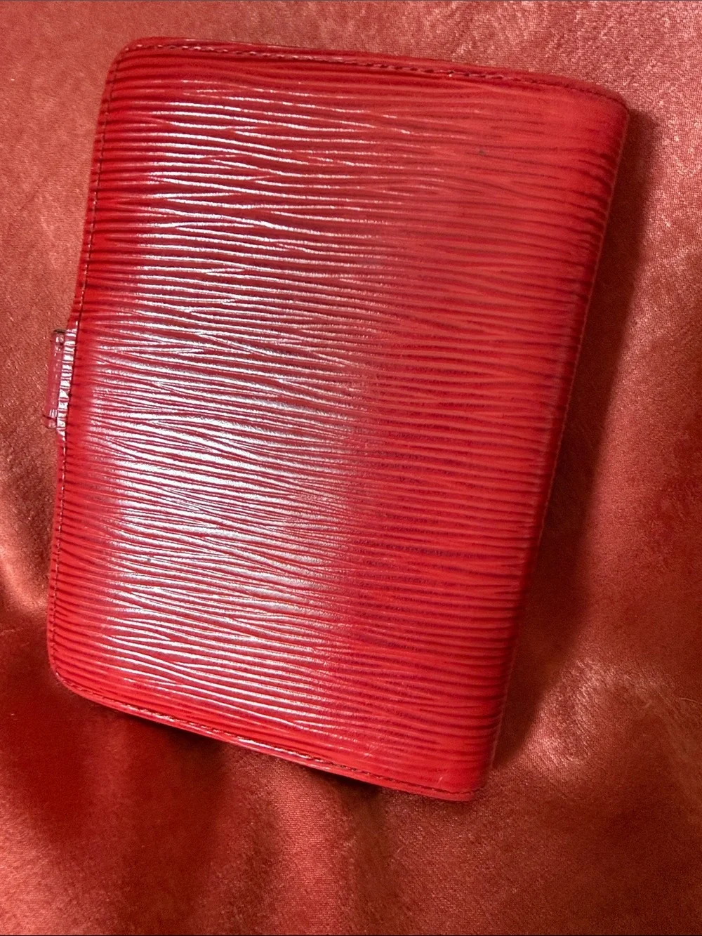 Louis Vuitton Red Epi Leather Agenda Cover with Snap